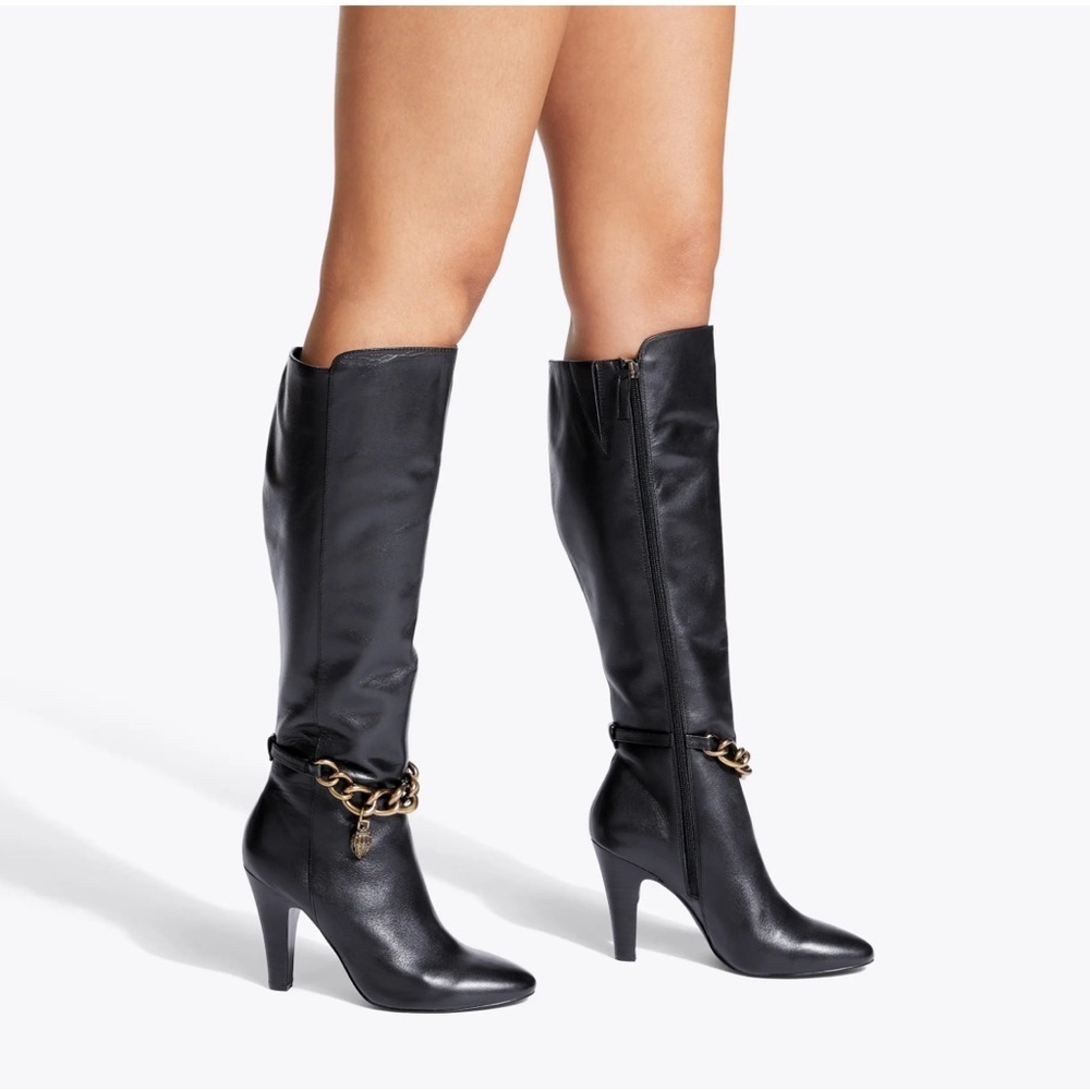 Kurt Geiger SHOREDITCH CHAIN BOOT in black size 9